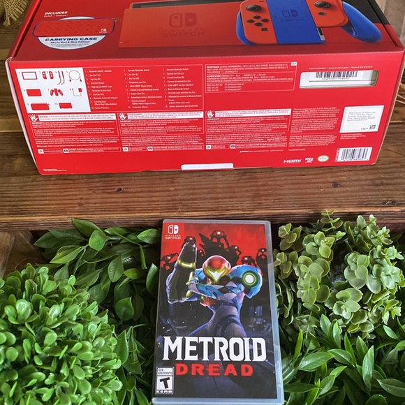 Limited Edition Collectible Mario Edition Switch Console with Metroid Prime 🍄🎮 - Picture 4 of 16